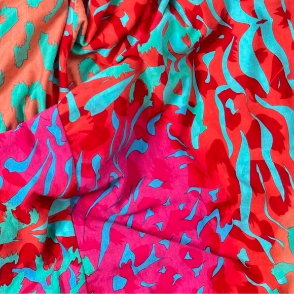 Hale Bob Cabana Maxi Dress Halter Style Resort Beach Tie Neck Vibrant Print XS - Picture 9 of 14